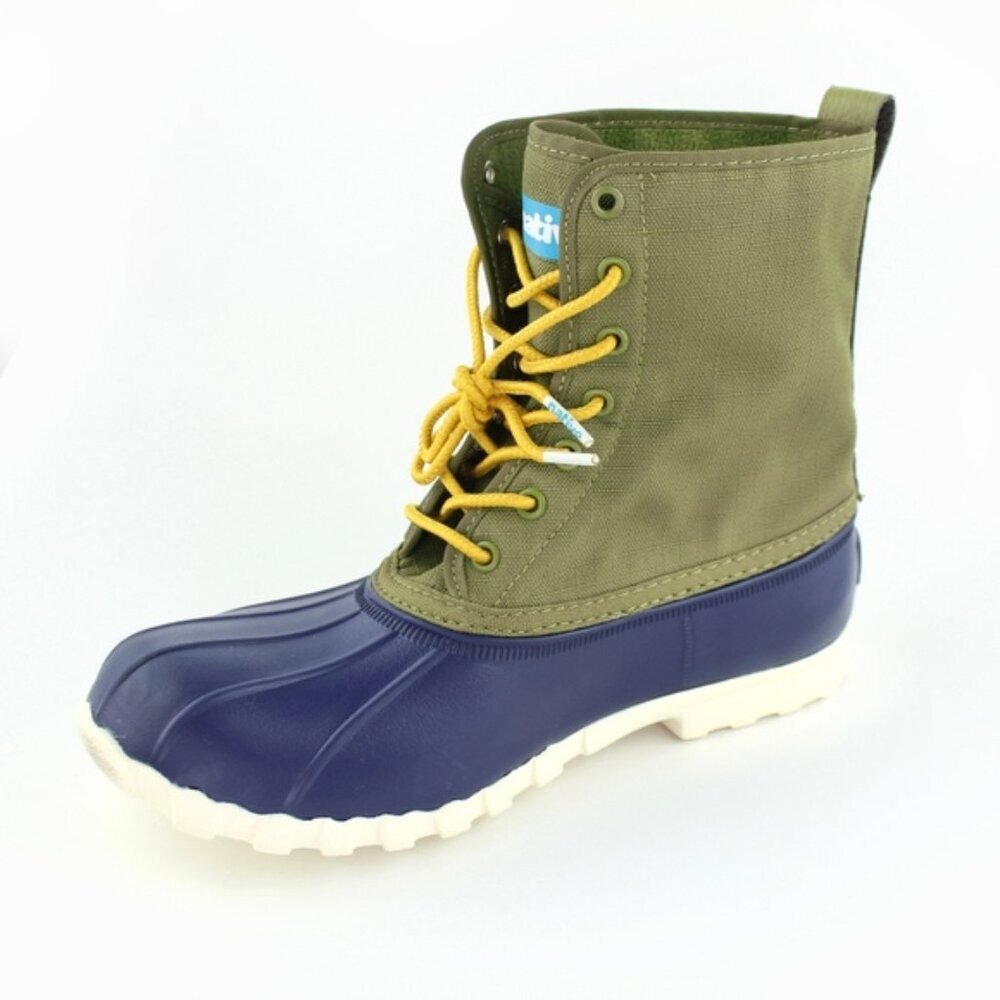 Native Shoes Women's Green & Blue "Jimmy" Rain/Duck Boots (Size US )